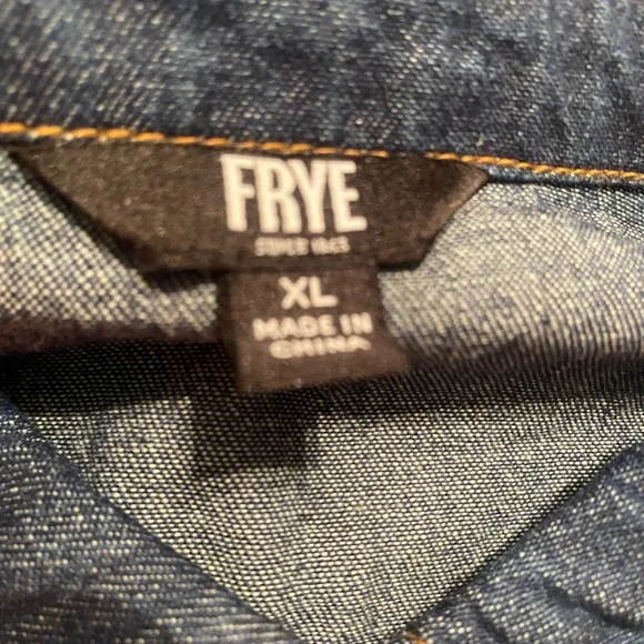 Women’s FRYE Button Front Dark Wash Denim Dress - Picture 11 of 12